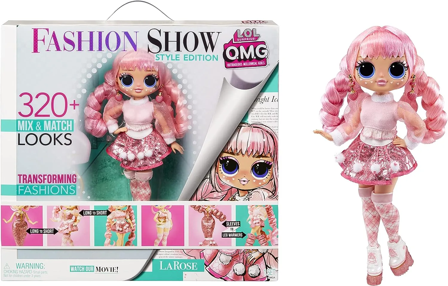 LOL Surprise OMG Fashion Show Style Edition Dolls - LAROSE - 10"/25cm Doll with 320  Fashion Looks