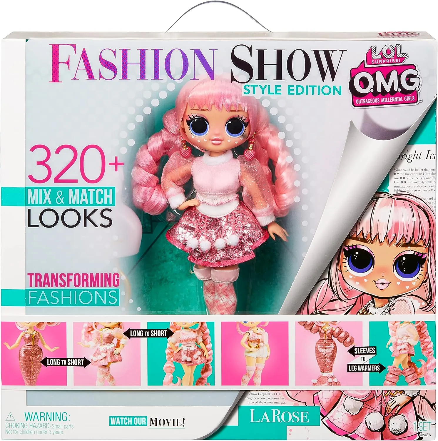 LOL Surprise OMG Fashion Show Style Edition Dolls - LAROSE - 10"/25cm Doll with 320  Fashion Looks
