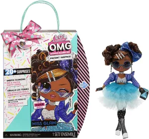 LOL Surprise OMG Present Surprise MISS GLAM Fashion Doll. With 20 Themed Surprises, Designer Clothes And Fashionable Accessories. Collectable Doll for Boys and Girls Age 4 