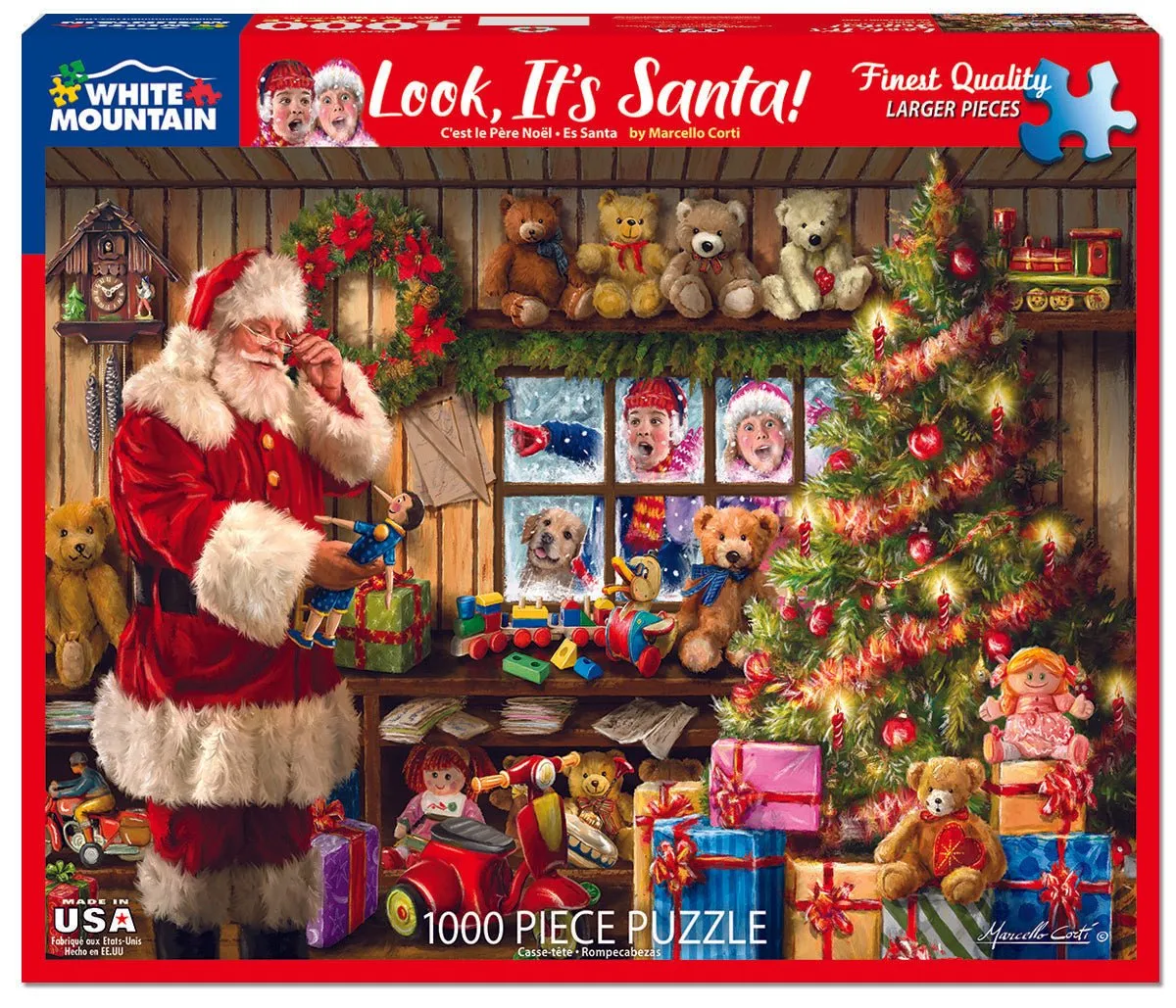 Look, It's Santa (1620pz) - 1000 Piece Jigsaw Puzzle White Mountain