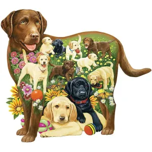 Lovable Labs 750 Piece Shaped Jigsaw Puzzle Bits and Pieces