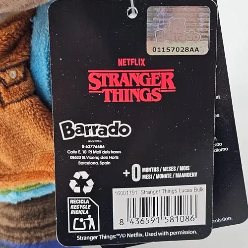 Lucas Stranger Things 26 cm Plush - Officially Licensed Soft Toy for Kids 24 Months 