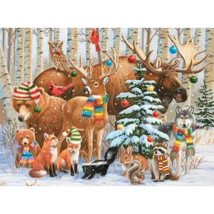 Magical Forest Holiday Jigsaw Puzzle Bits and Pieces