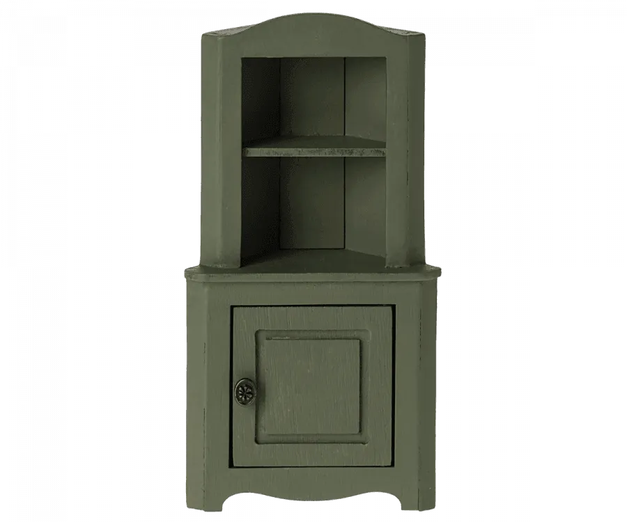 Maileg Corner Cabinet Mouse Sized Dark Green BACK IN STOCK