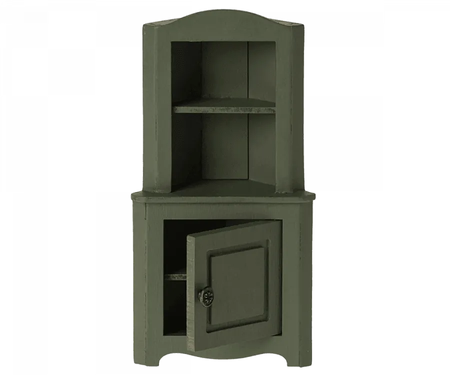 Maileg Corner Cabinet Mouse Sized Dark Green BACK IN STOCK