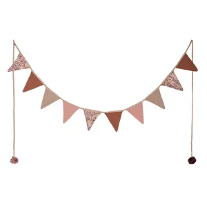 Maileg Garland - 10 Flags - Rose
