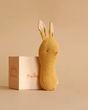 Maileg Lullaby Friend Rattles, Bunny -  Dusty Yellow Odin Parker