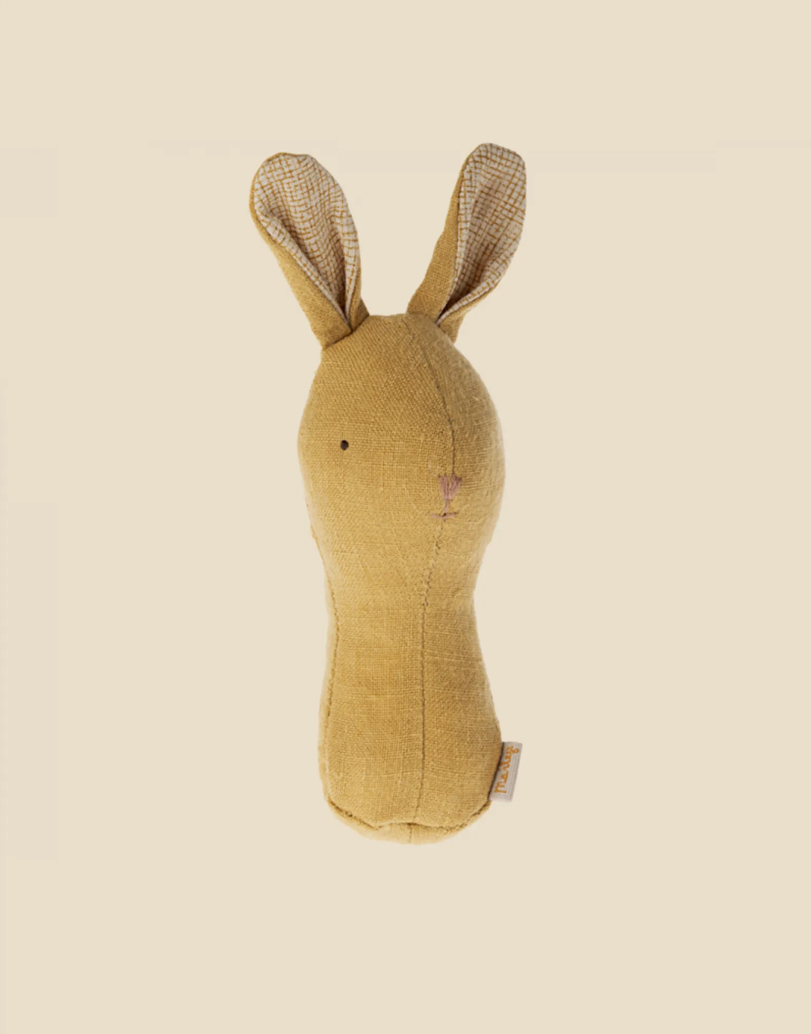 Maileg Lullaby Friend Rattles, Bunny -  Dusty Yellow Odin Parker