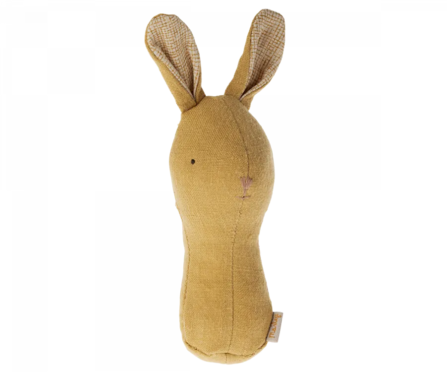 Maileg Lullaby Friend Rattles, Bunny -  Dusty Yellow Odin Parker