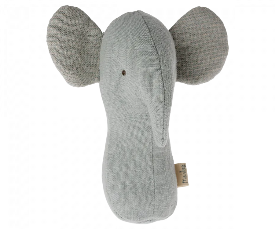 Maileg Lullaby Friend Rattles,  Elephant -  Light Dusty Blue Odin Parker