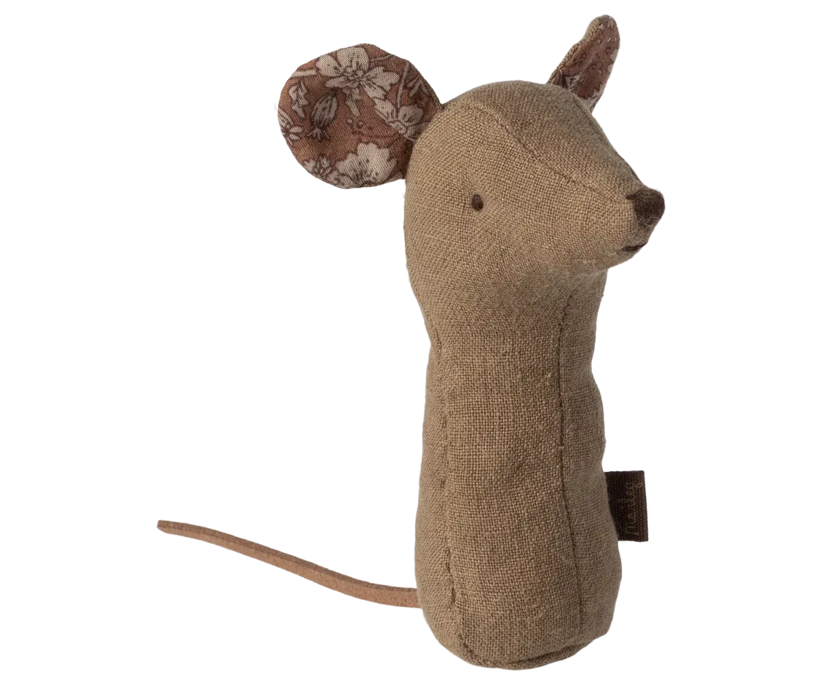 Maileg Lullaby Friend Rattles, Mouse Rattle - Light Umber Odin Parker