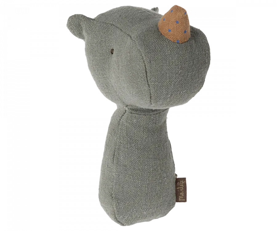 Maileg Lullaby Friend Rattles, Rhino - Pine Odin Parker