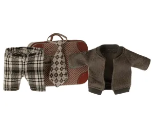 Maileg Mouse Clothes in Suitcase For Grandpa Mouse: LOW STOCK