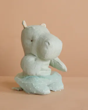 Maileg Small Hippo With Skirt Stuffed Animal - Mint Odin Parker
