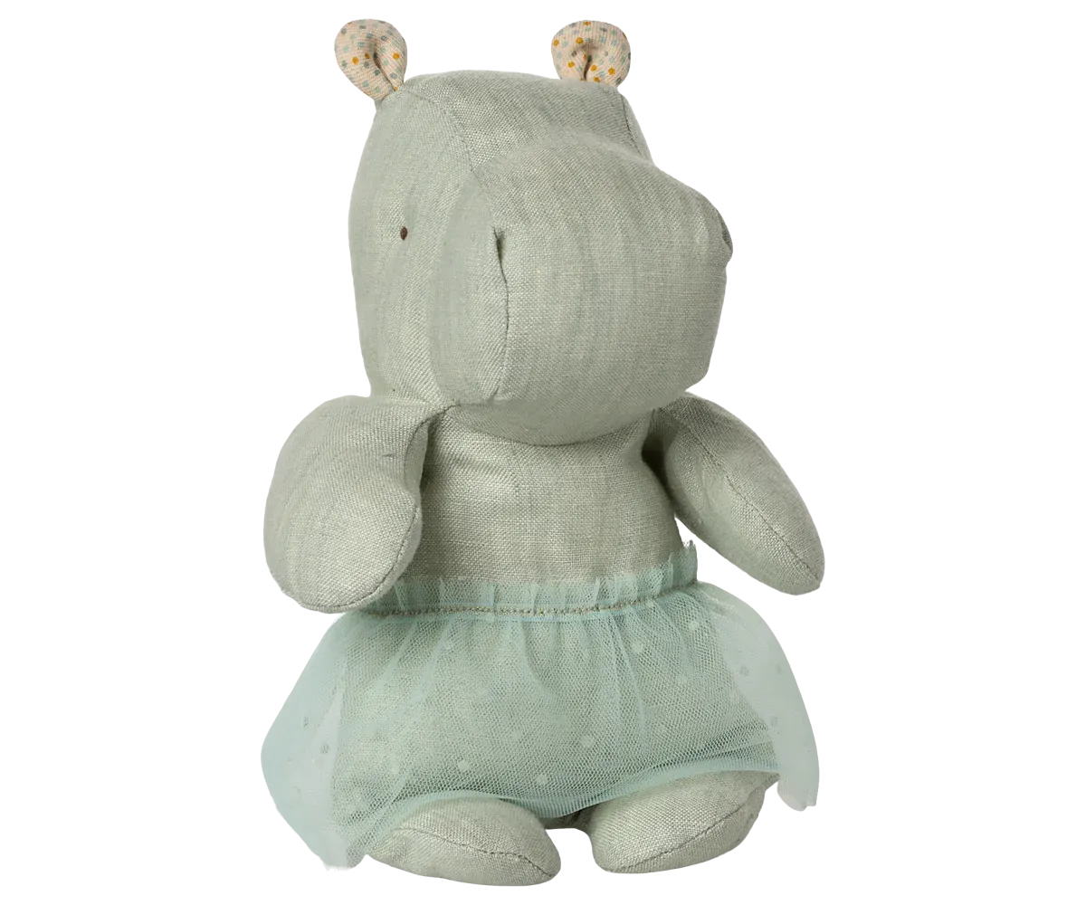 Maileg Small Hippo With Skirt Stuffed Animal - Mint Odin Parker