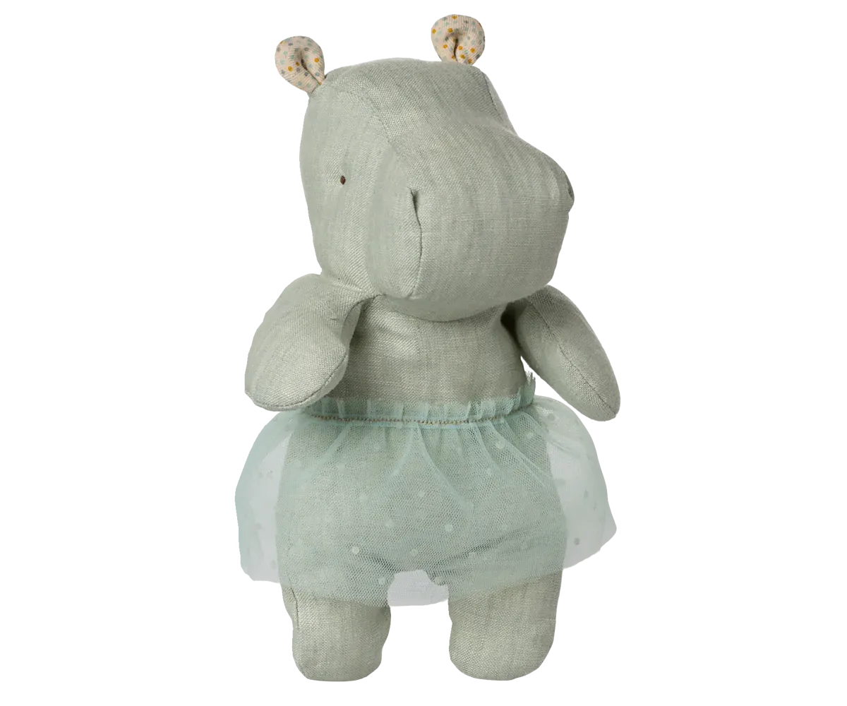 Maileg Small Hippo With Skirt Stuffed Animal - Mint Odin Parker