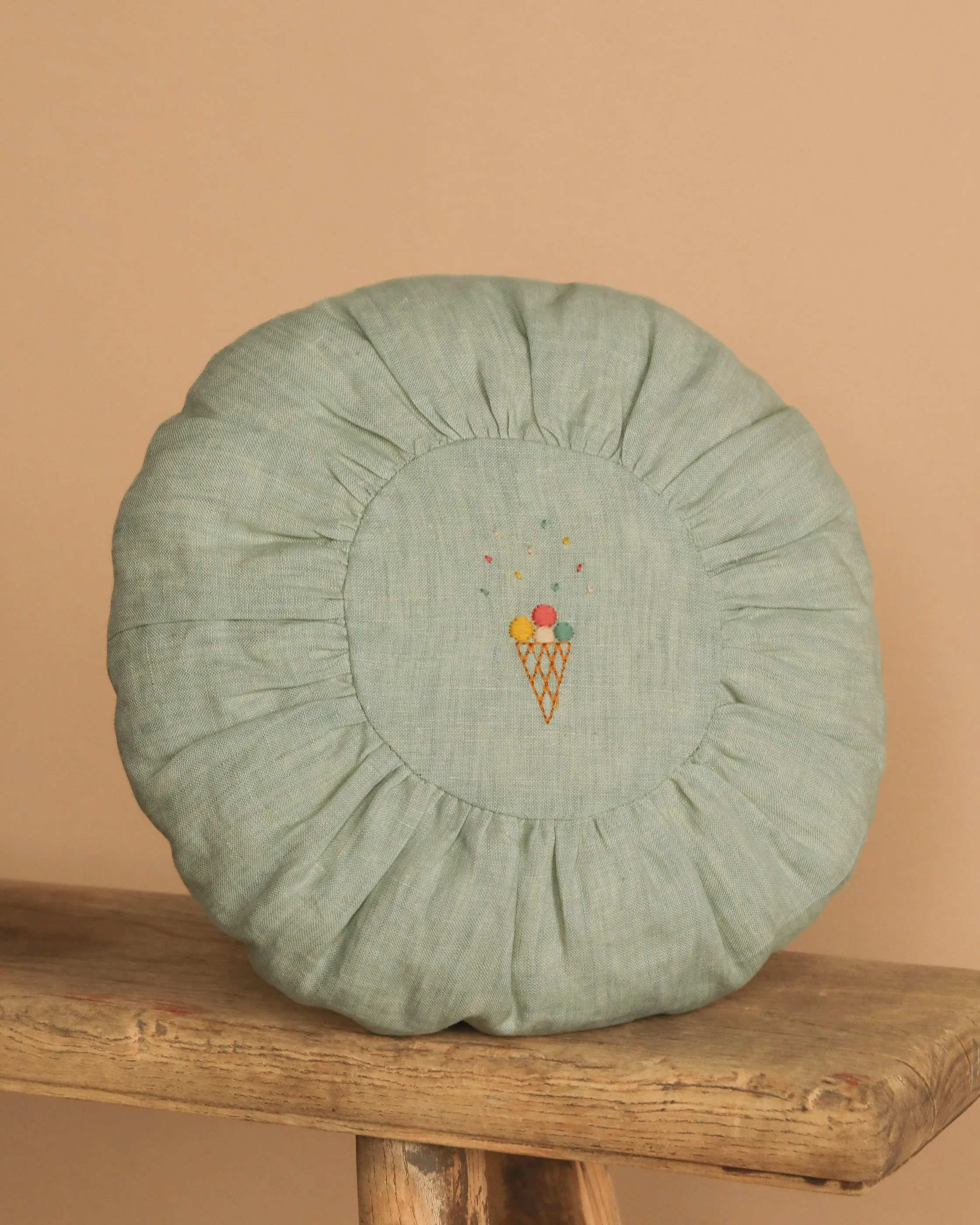 Maileg Small Round Cushion, Mint Odin Parker