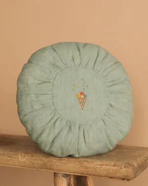Maileg Small Round Cushion, Mint Odin Parker
