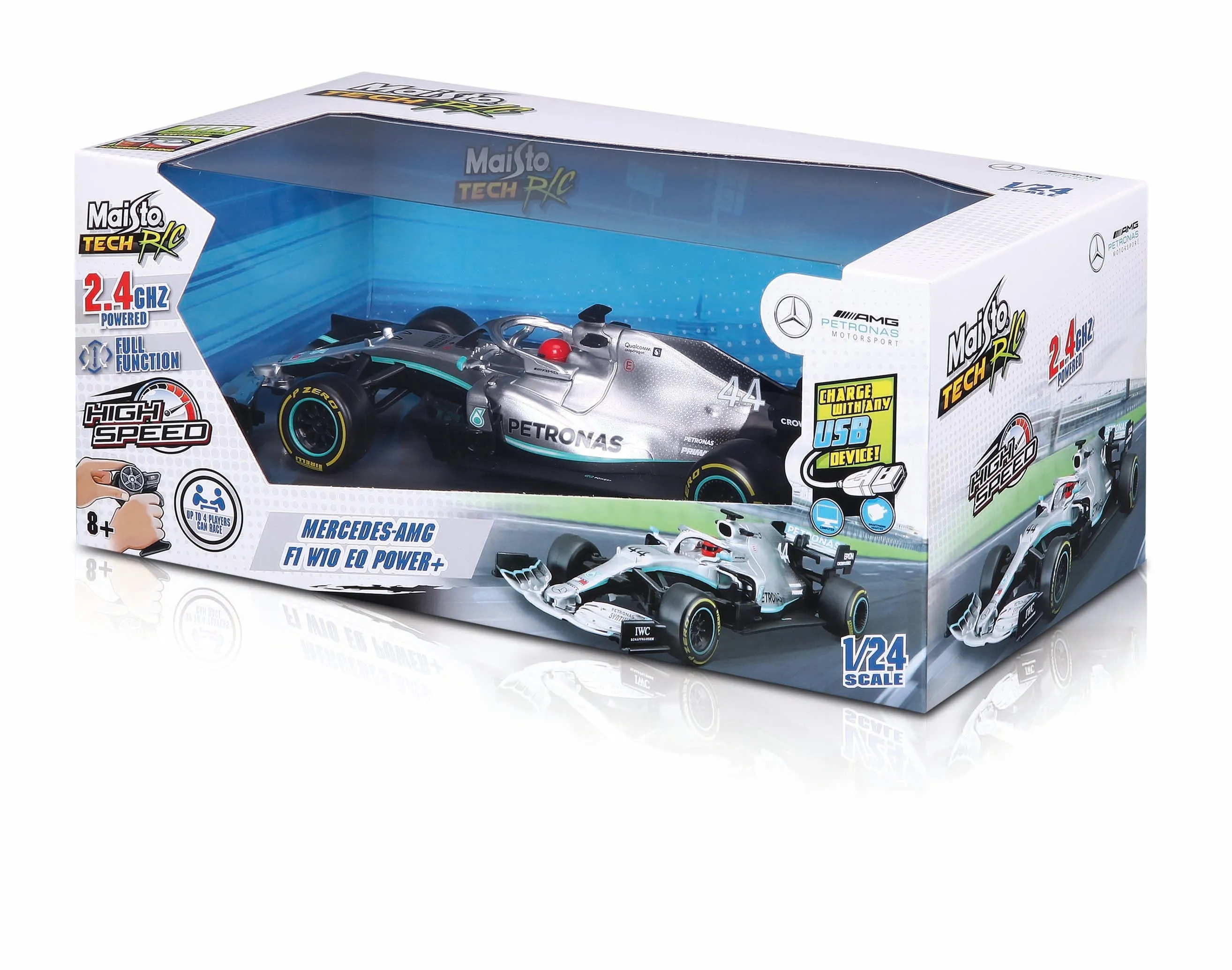 Maisto Tech Remote Control 1:24 Mercedes-AMG F1 W10 EQ Power 