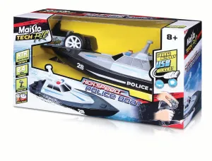 Maisto Tech Remote Control High-Speed Police Boat