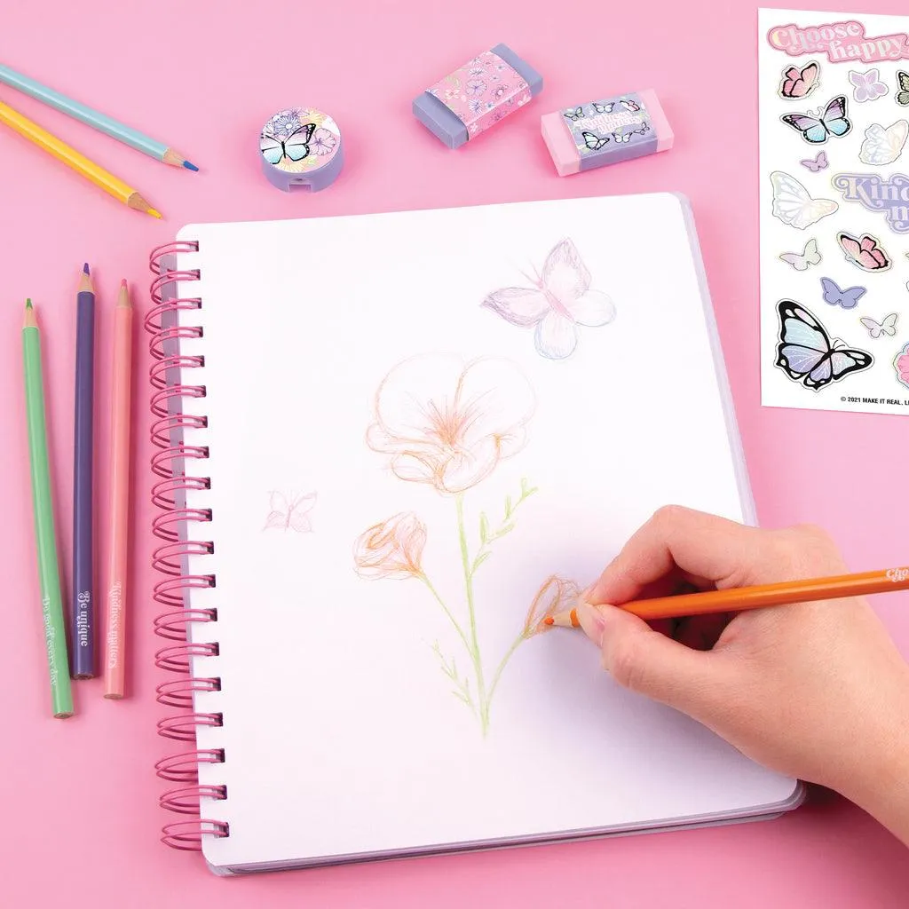 Make it Real 3C4G  Butterfly All-In-1 Sketchbook Set