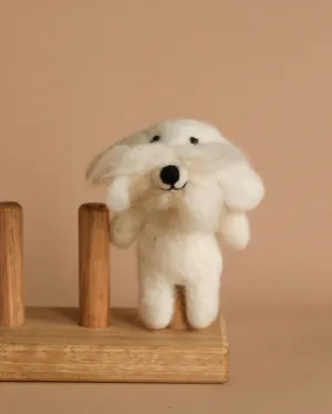 Maltese Dog Finger Puppet Odin Parker