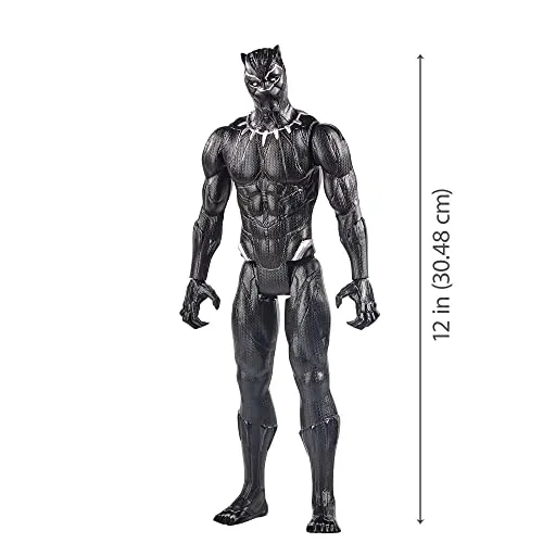 Marvel Avengers Titan Hero Series Black Panther 12” Action Figure - Poseable Superhero Figure for Kids 4 