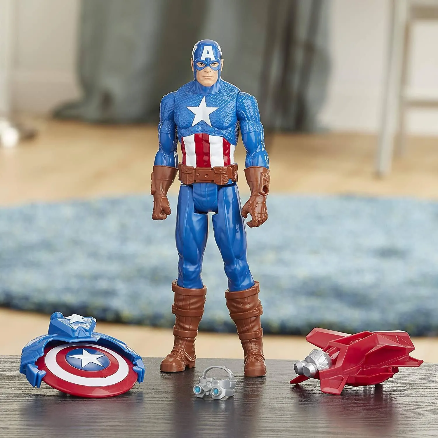 Marvel Avengers Titan Hero Series Blast Gear Captain America, 30-cm