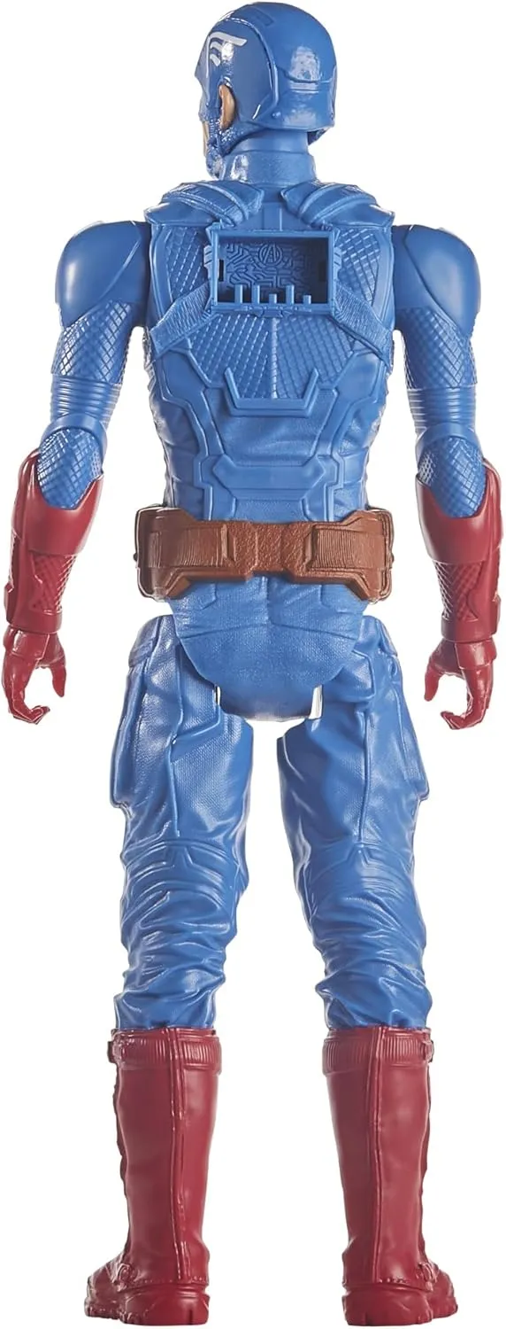 Marvel Avengers Titan Hero Series Captain America 12” Action Figure - Poseable Superhero Toy for Kids Ages 4 
