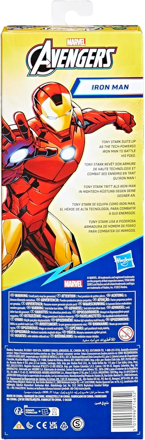 Marvel Avengers Titan Hero Series Iron Man 12” Action Figure - Poseable Superhero Toy for Kids Ages 4 