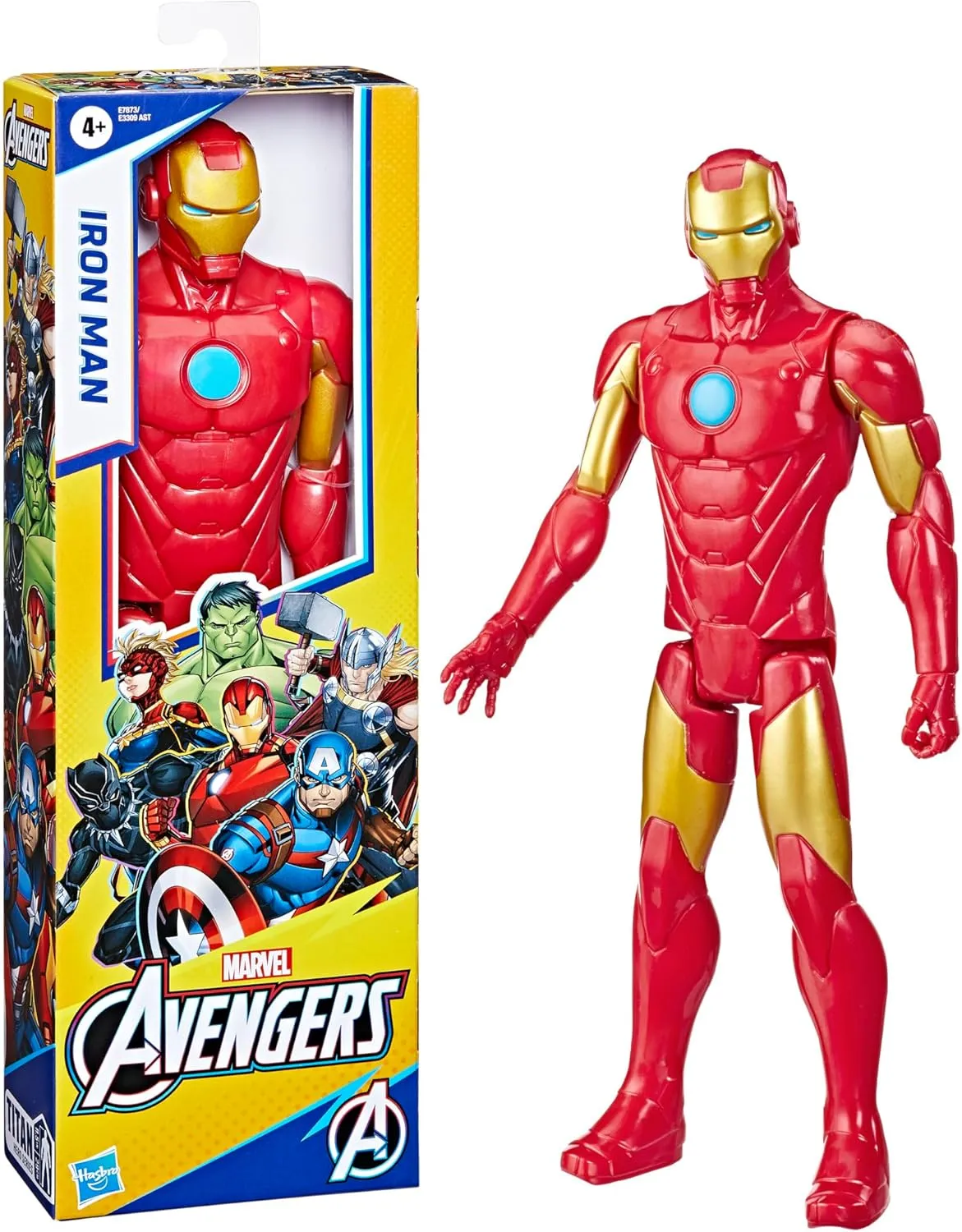 Marvel Avengers Titan Hero Series Iron Man 12” Action Figure - Poseable Superhero Toy for Kids Ages 4 