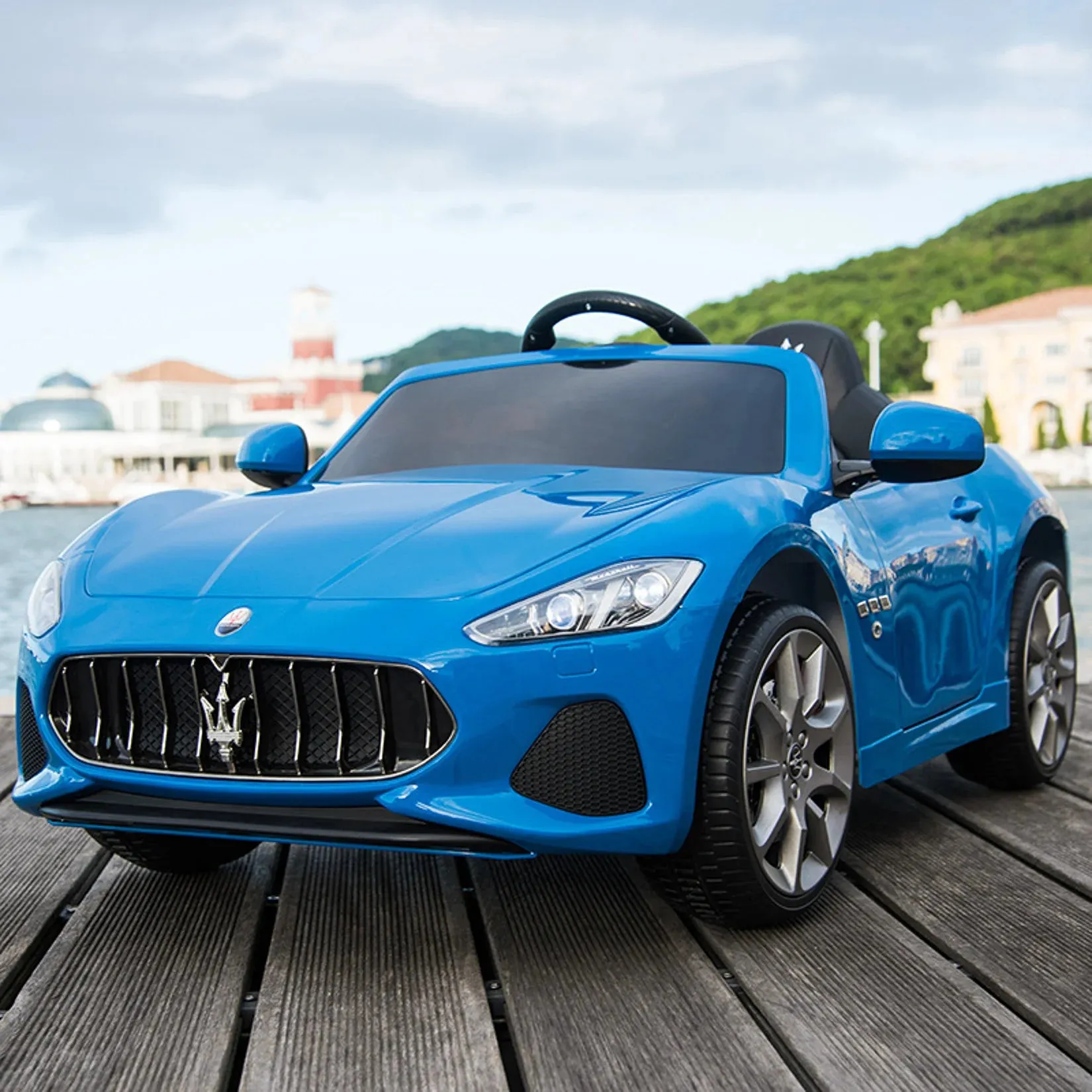 Maserati GranCabrio 12V Battery Ride-on Car with Remote Control - Blue