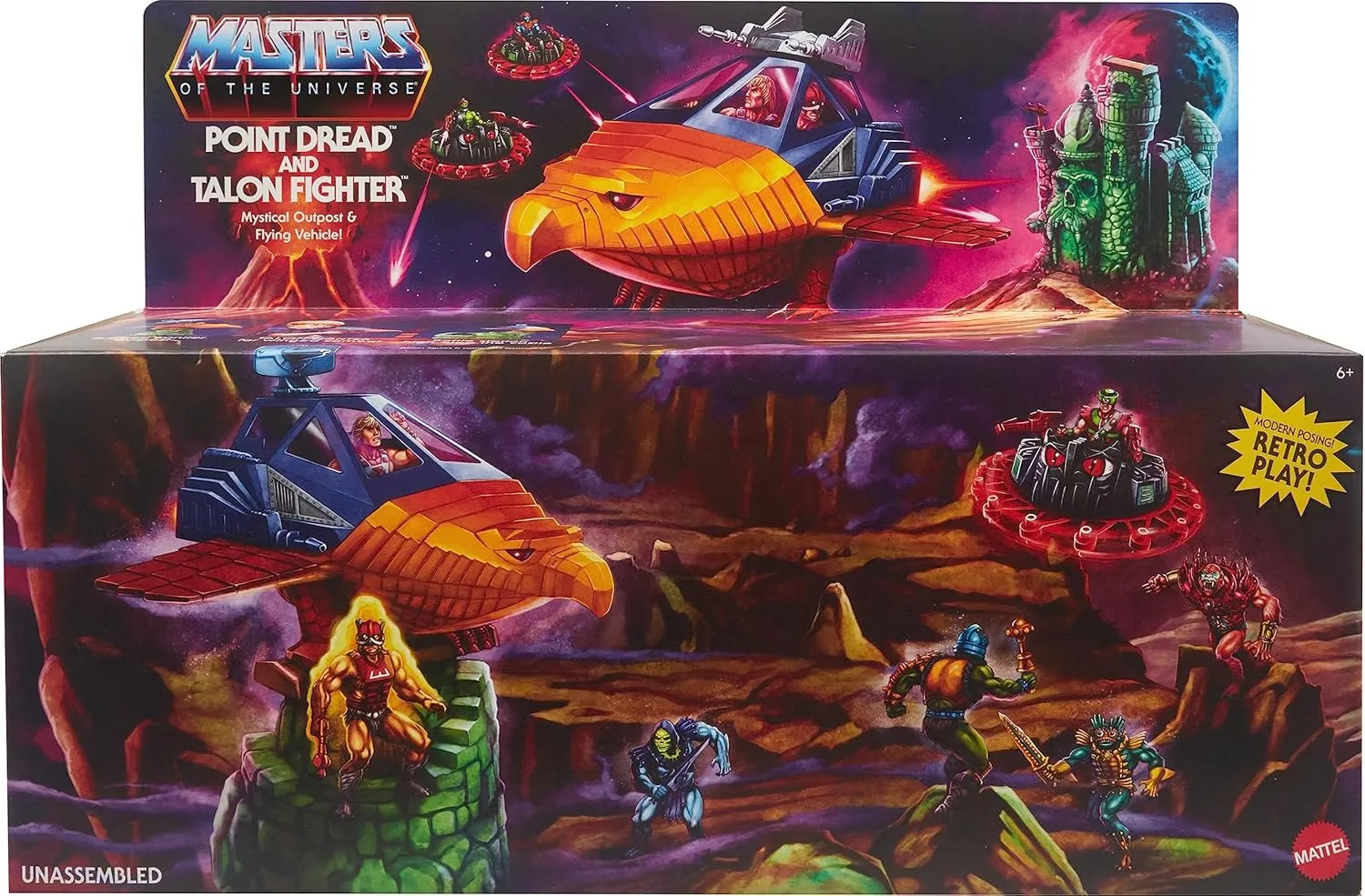 Masters of the Universe Origins Talon Fighter and Point Dread - 5.5-Inch Scale Vehicle and Outpost Playset for Ages 6 
