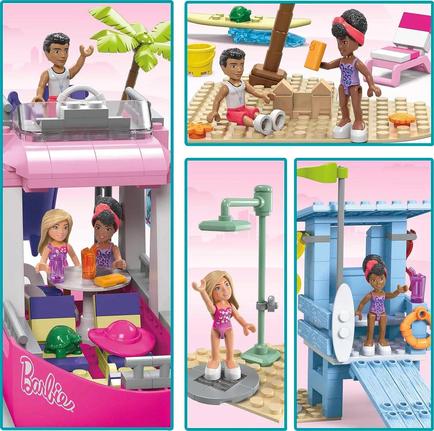 MEGA Barbie Dream Boat, building toy for boys and girls   6 years, includes 317 B0BBSVSHSM