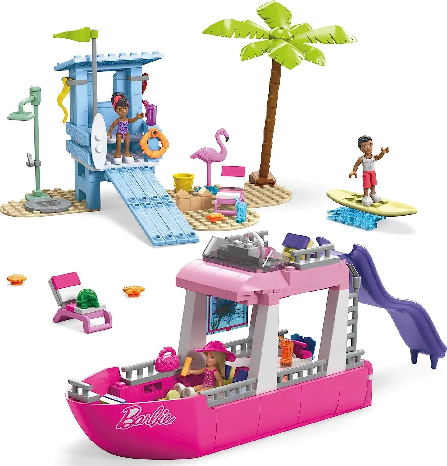 MEGA Barbie Dream Boat, building toy for boys and girls   6 years, includes 317 B0BBSVSHSM