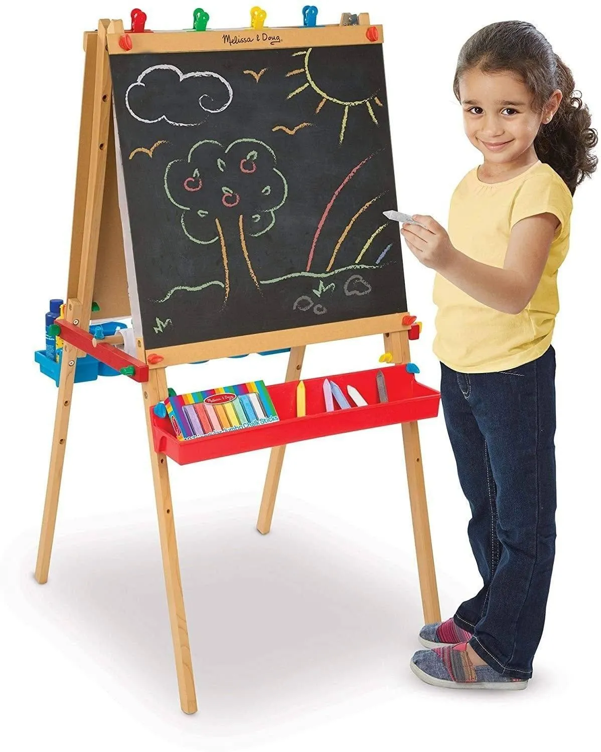 Melissa & Doug 11282 Deluxe Wooden Standing Art Easel
