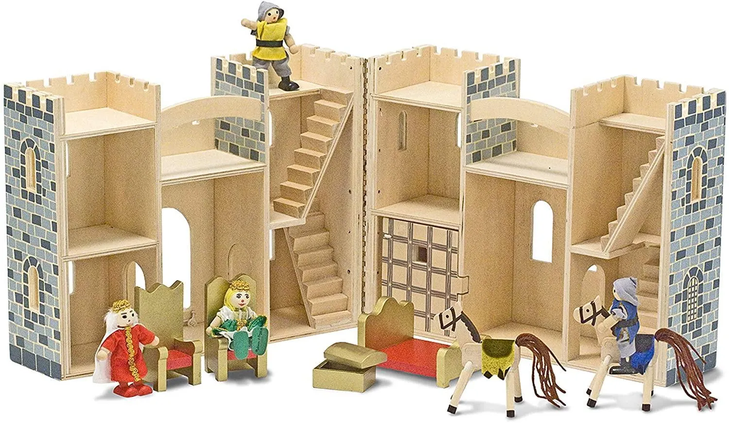 Melissa & Doug 13702 Fold & Go Wooden Princess Castle