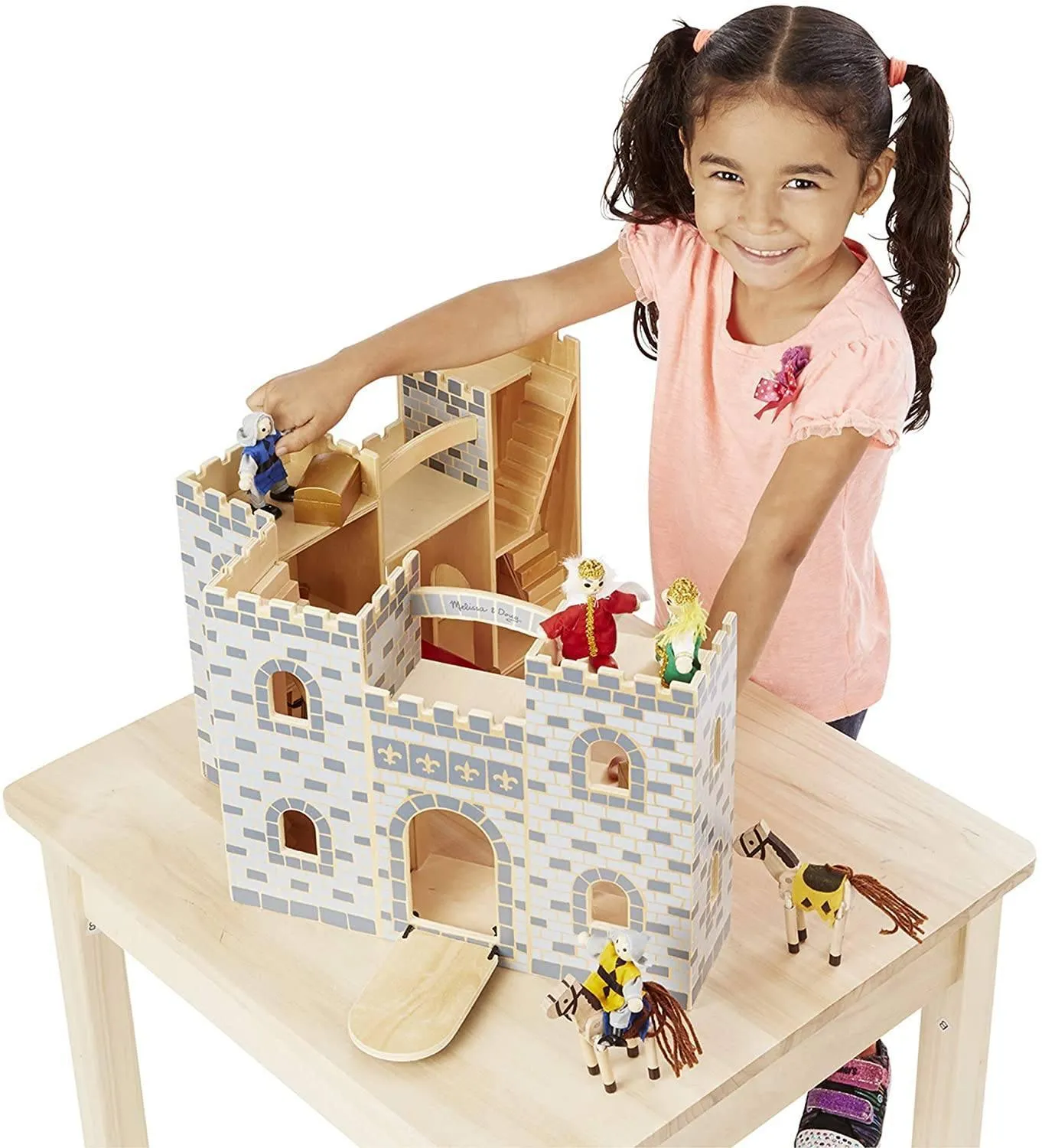 Melissa & Doug 13702 Fold & Go Wooden Princess Castle