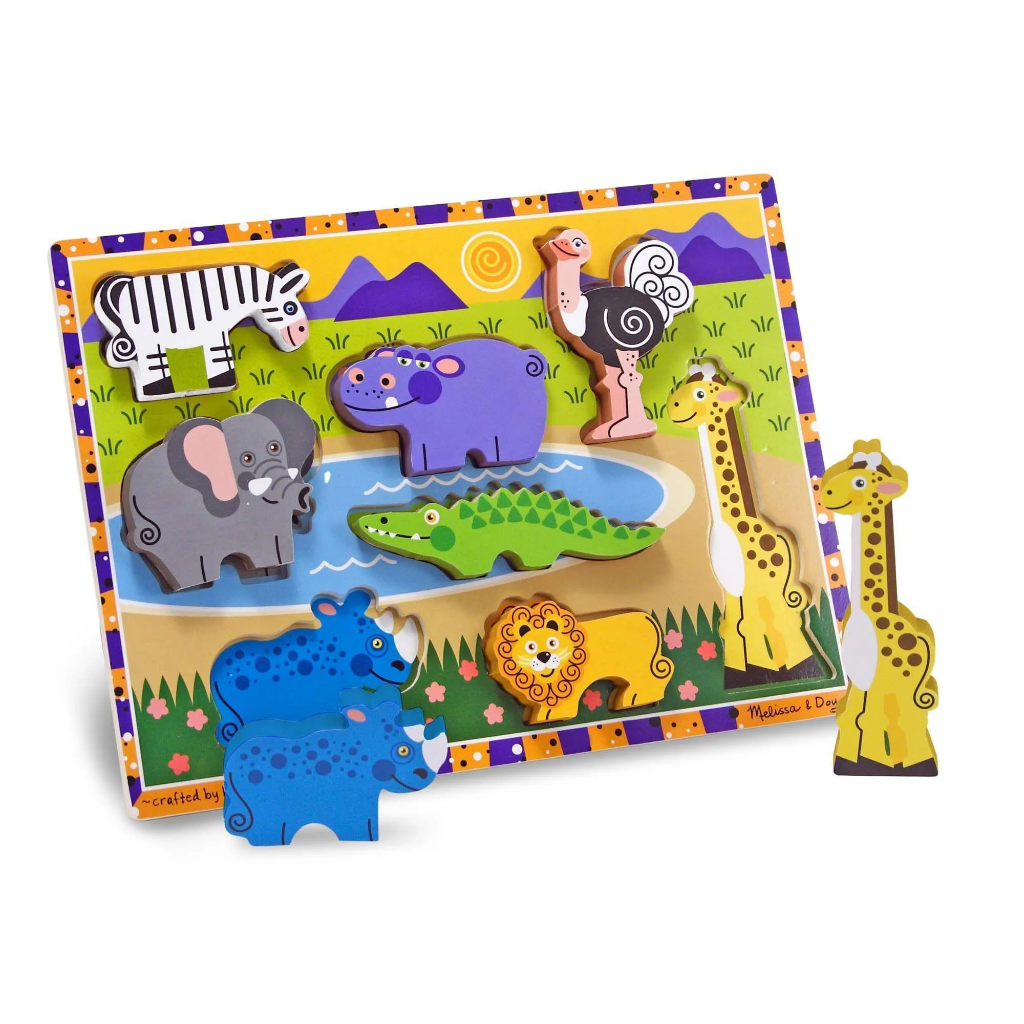Melissa & Doug 13722 Safari Chunky Puzzle - 8 Pieces