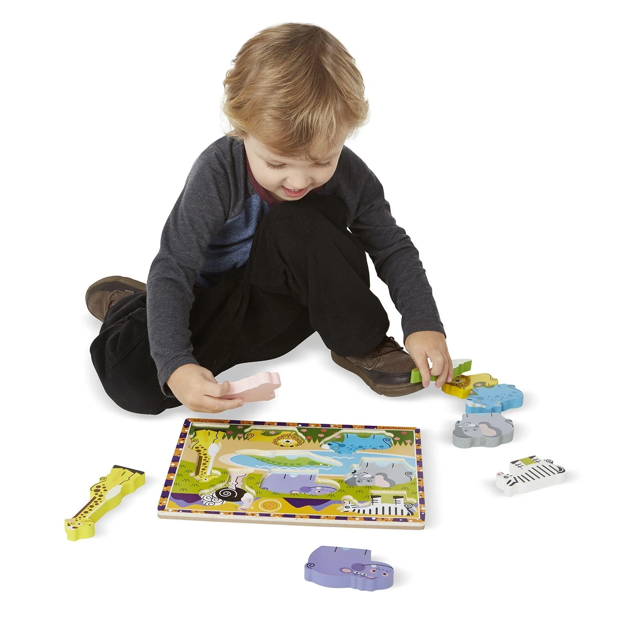 Melissa & Doug 13722 Safari Chunky Puzzle - 8 Pieces