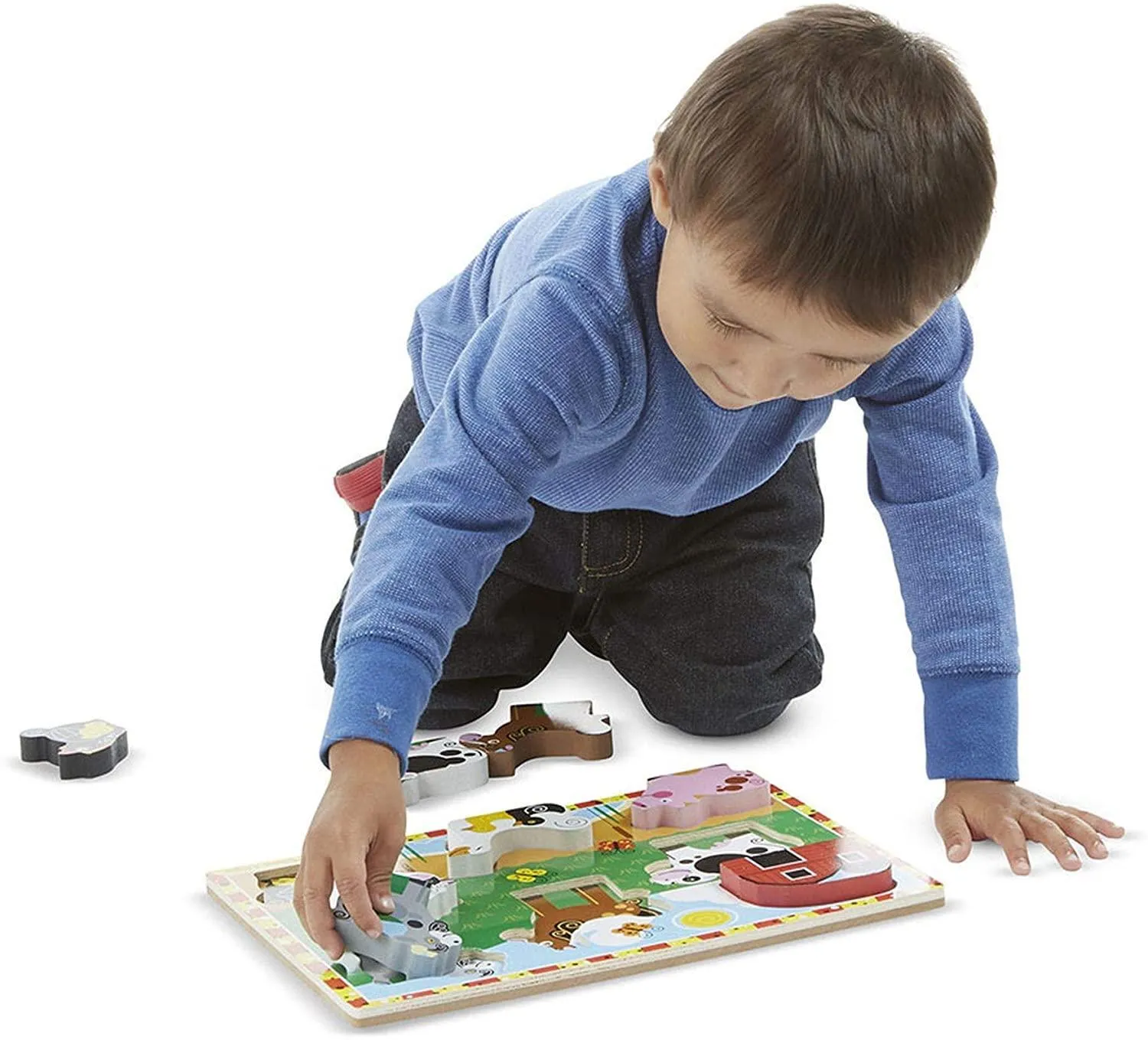 Melissa & Doug 13723 Farm Chunky Puzzle - 8 Pieces