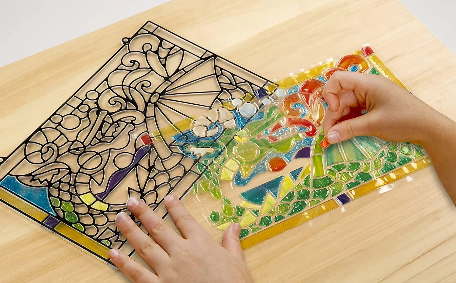 Melissa & Doug 19289 Stained Glass Made Easy Craft Kit - Dragon