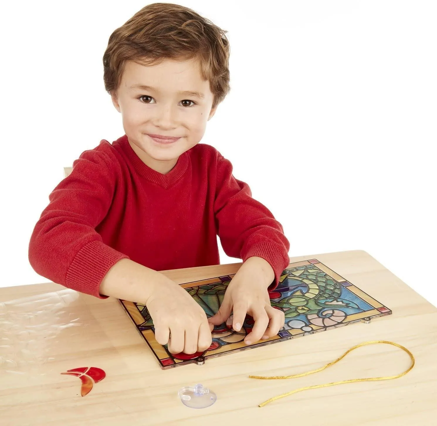 Melissa & Doug 19289 Stained Glass Made Easy Craft Kit - Dragon