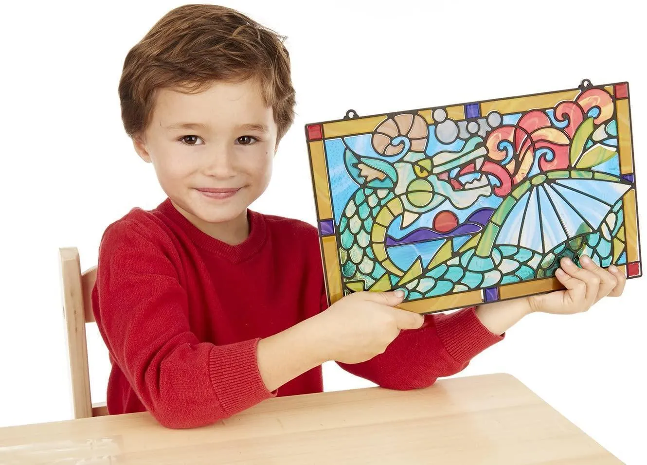 Melissa & Doug 19289 Stained Glass Made Easy Craft Kit - Dragon