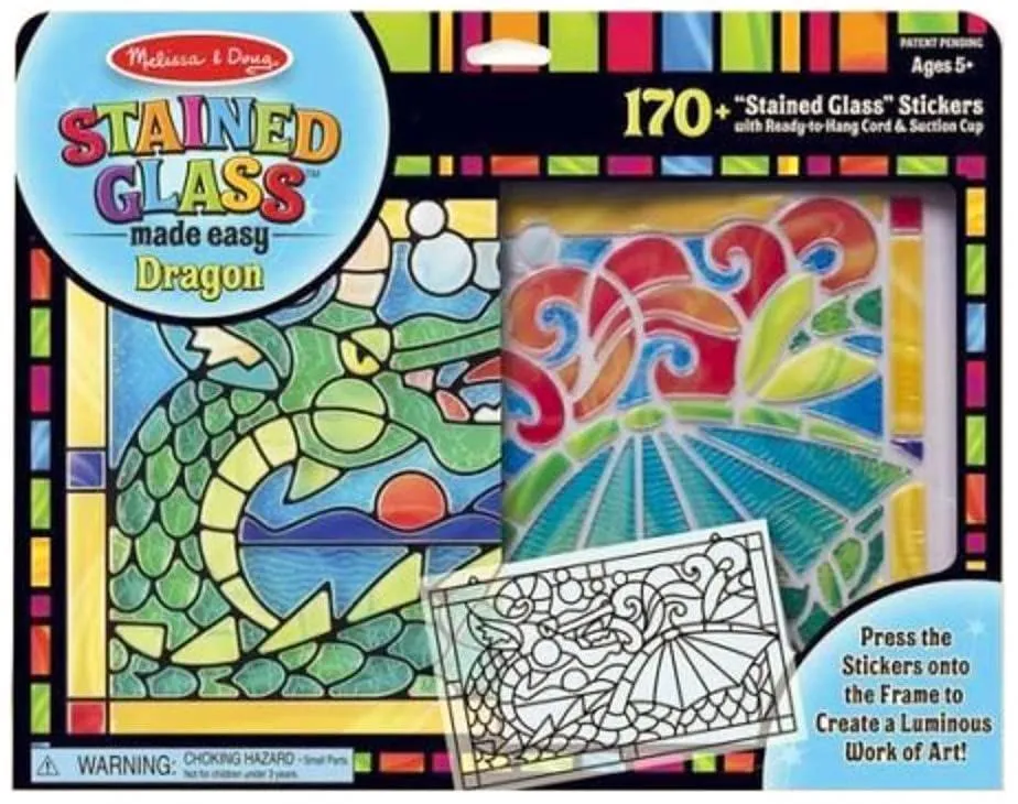 Melissa & Doug 19289 Stained Glass Made Easy Craft Kit - Dragon