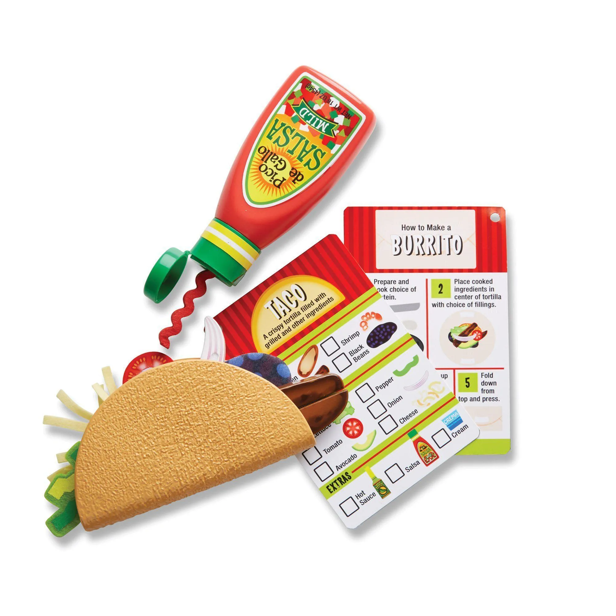 Melissa & Doug 19370 Fill & Fold Taco & Tortilla Set