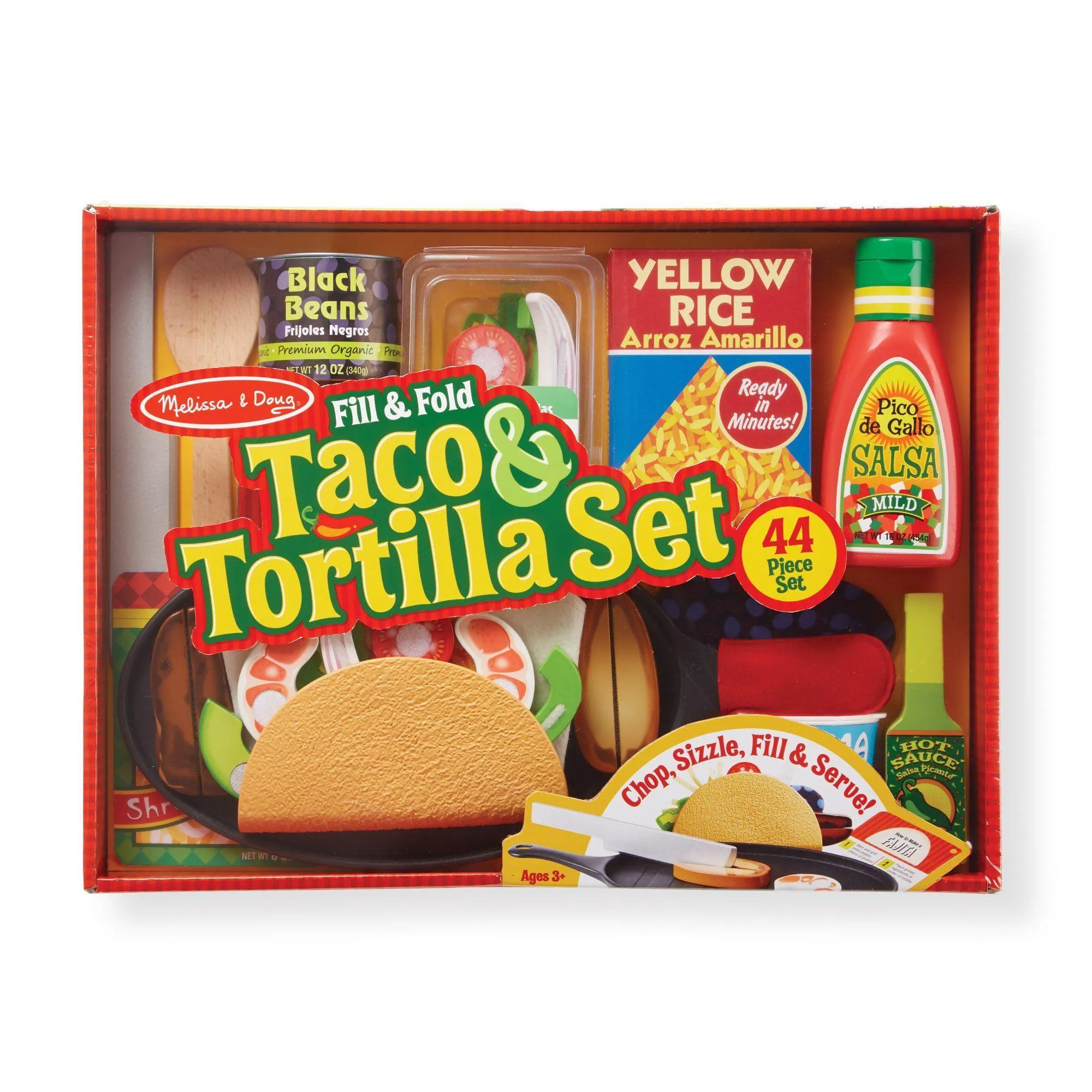 Melissa & Doug 19370 Fill & Fold Taco & Tortilla Set
