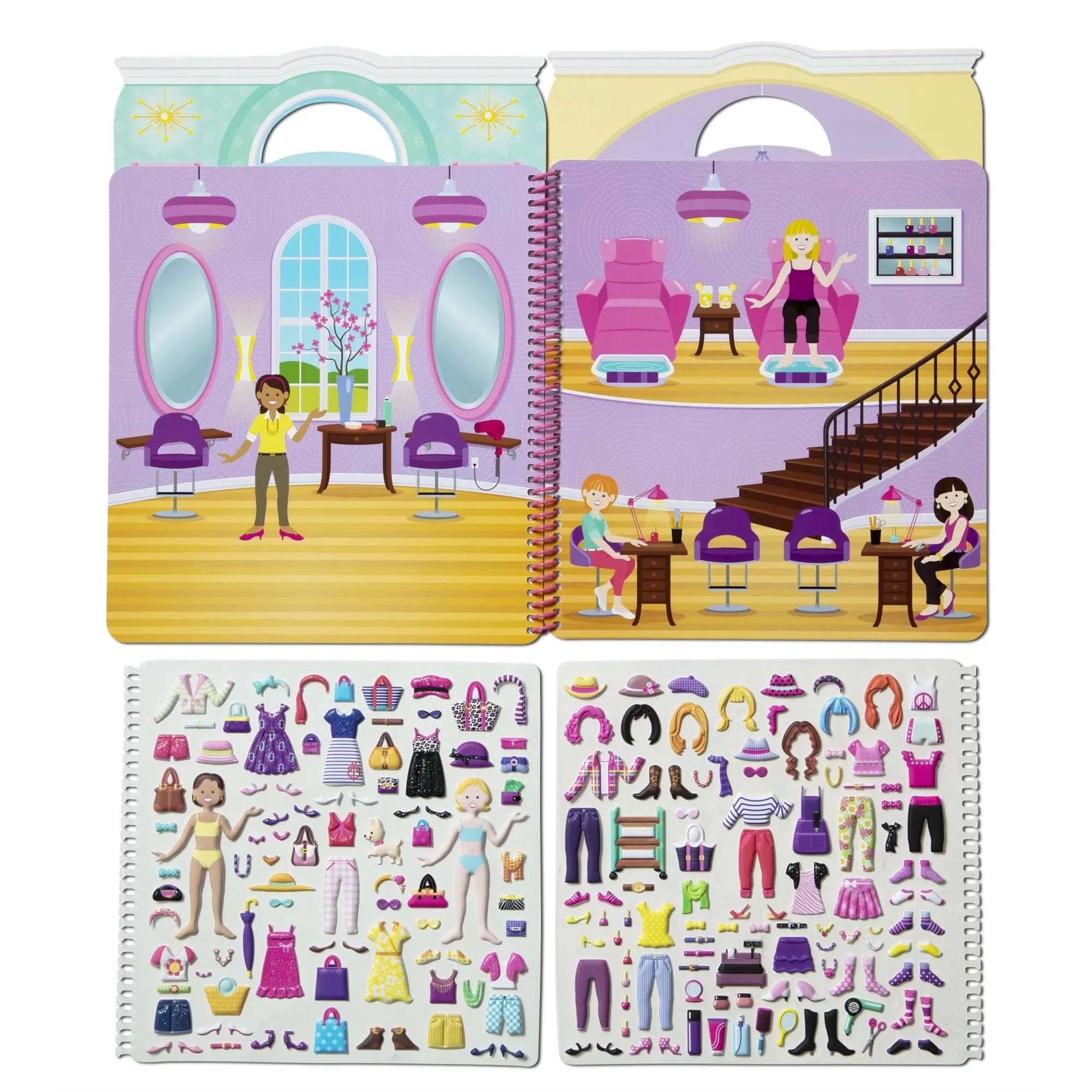 Melissa & Doug 19412 Deluxe Puffy Sticker Album - Day of Glamour