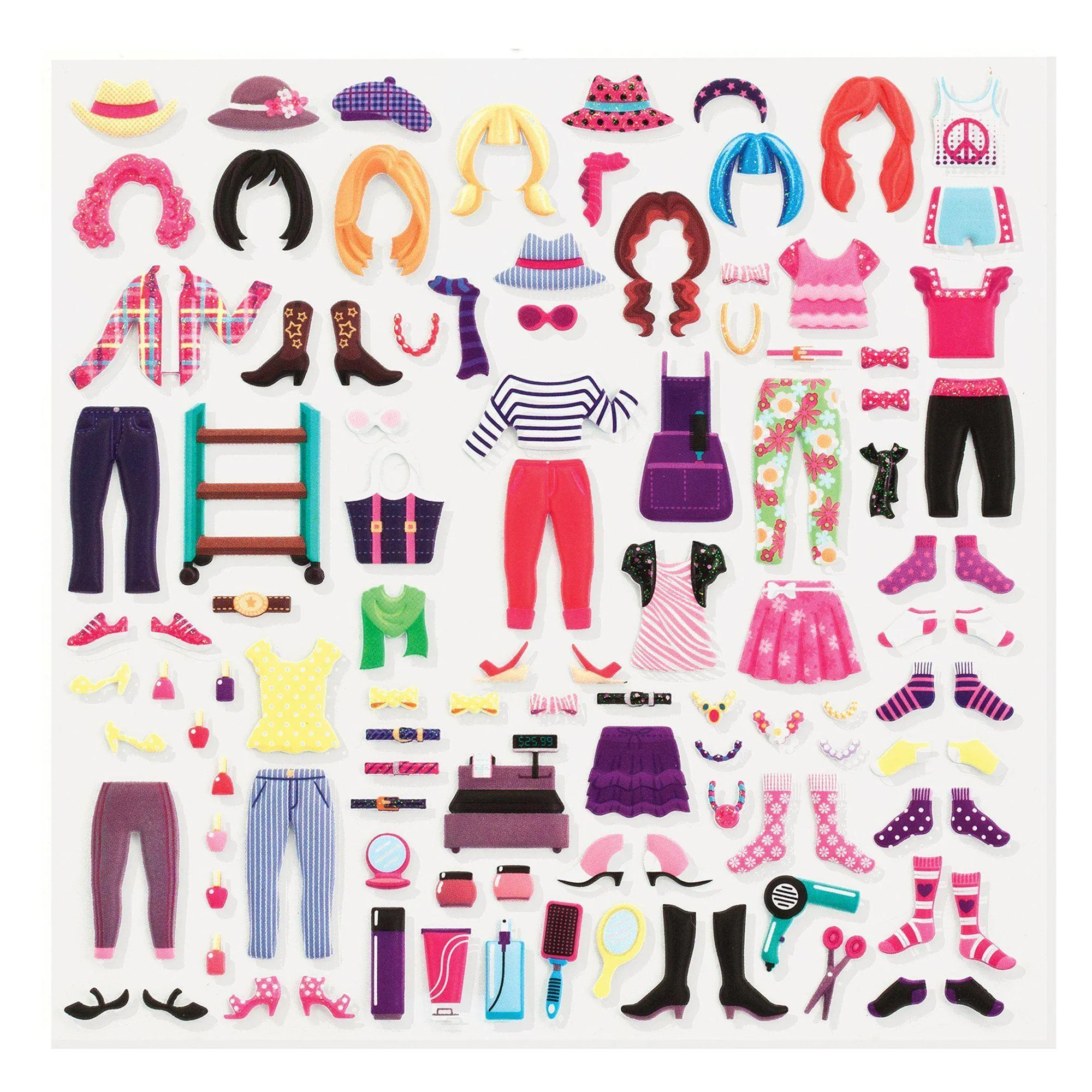 Melissa & Doug 19412 Deluxe Puffy Sticker Album - Day of Glamour