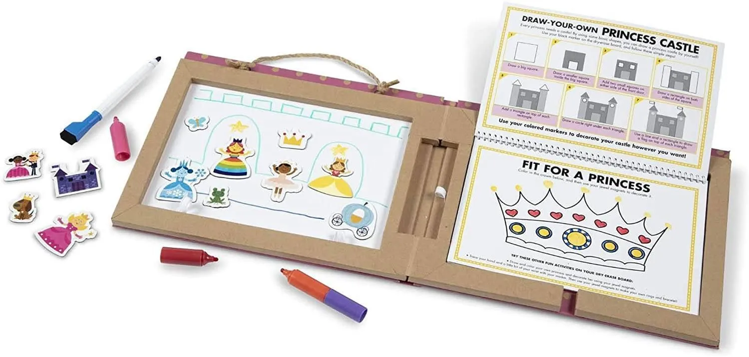 Melissa & Doug 41322 Reusable Drawing And Magnet Kit - Princess